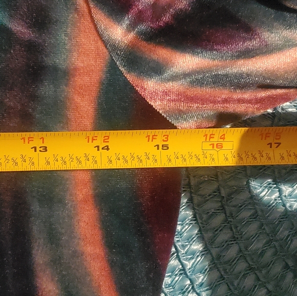 Long Sleeve Midi Dress Velvet Votique Purple & Blue-Green Ombre' - Picture 5 of 8